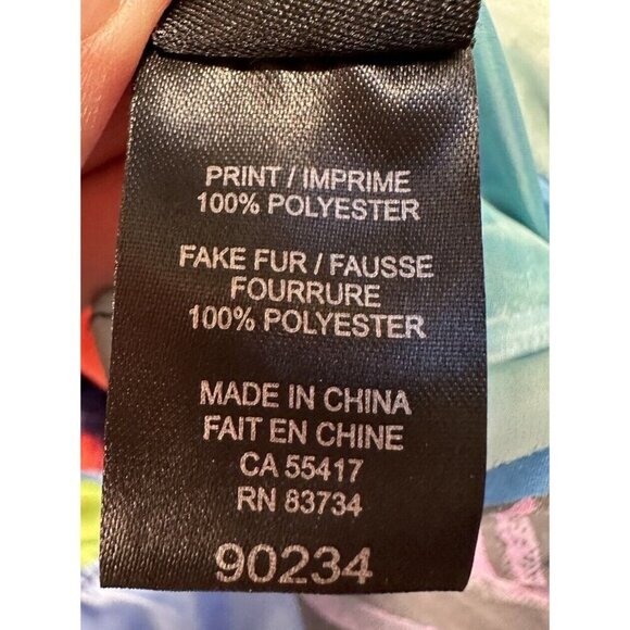 Claire Desjardins Jacket Womens XS Reversible Faux Fur Wearable Art Watercolor - Picture 7 of 15